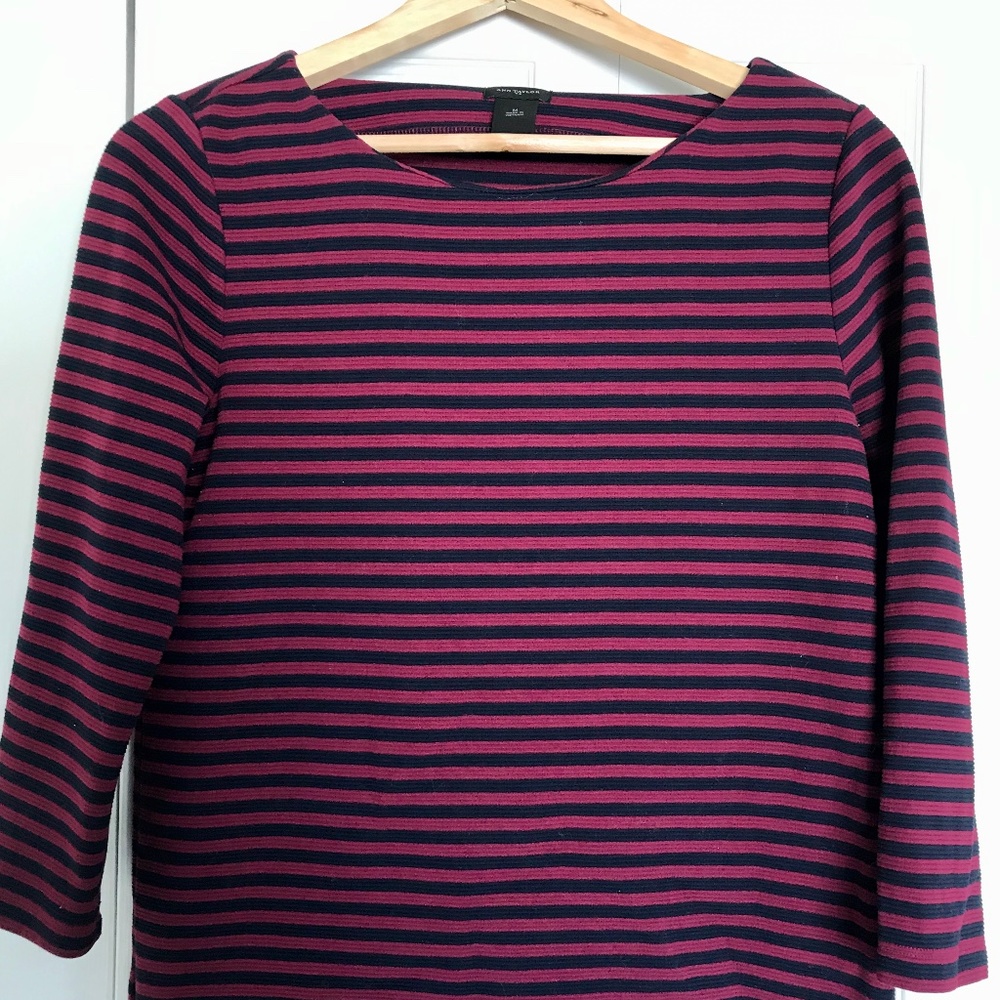 Ann Taylor Striped Blouse Sz Medium